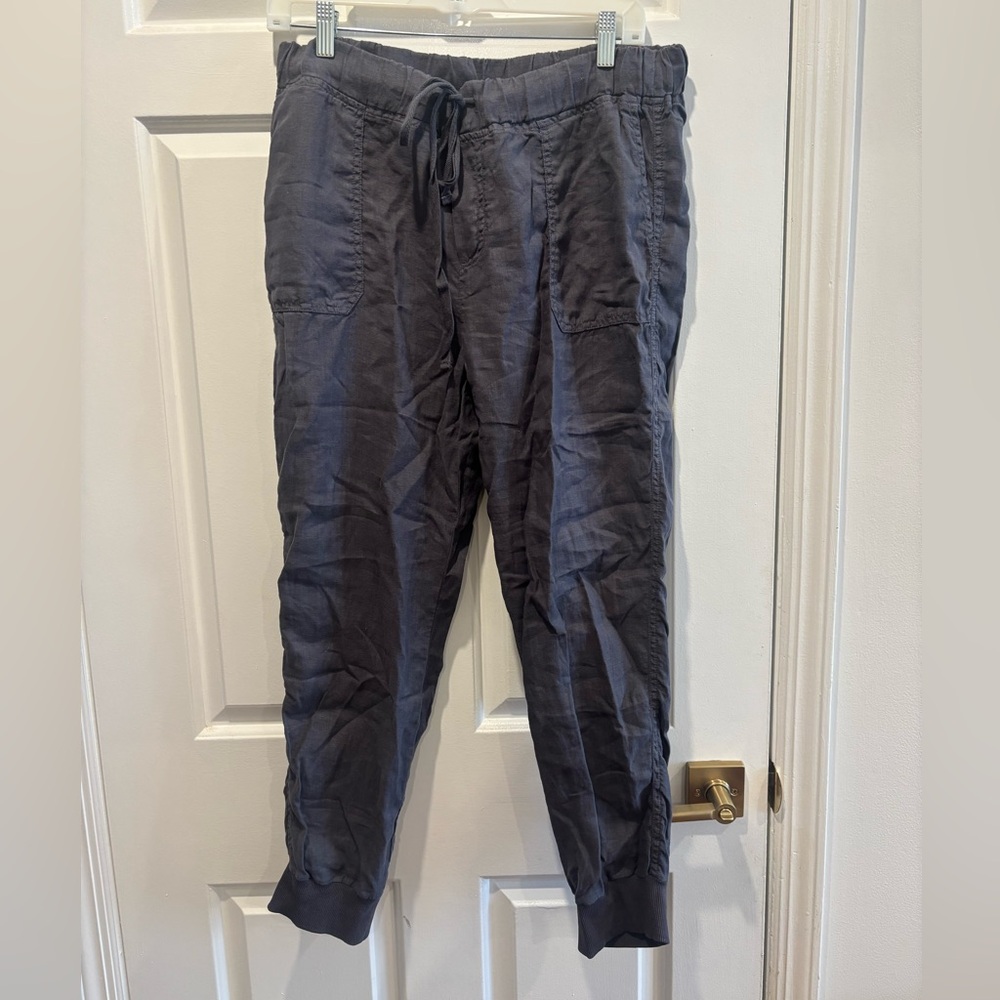 Caslon Linen Blend Grey Joggers